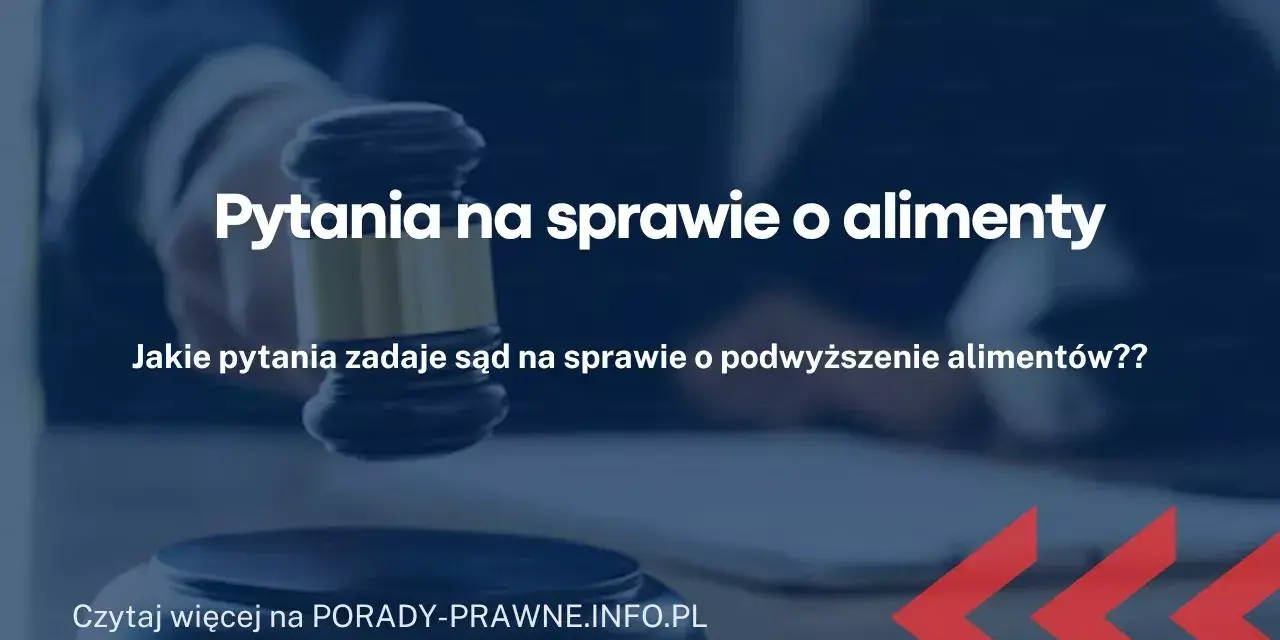 Pytania sądu o alimenty: Co musisz wiedzieć przed rozprawą?