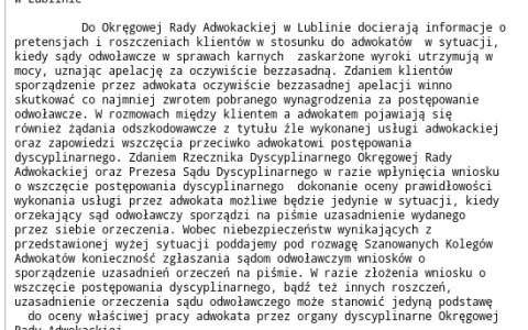 Apelacja prokuratora: obowiązek czy uznanie? Rozwiewam wątpliwości.