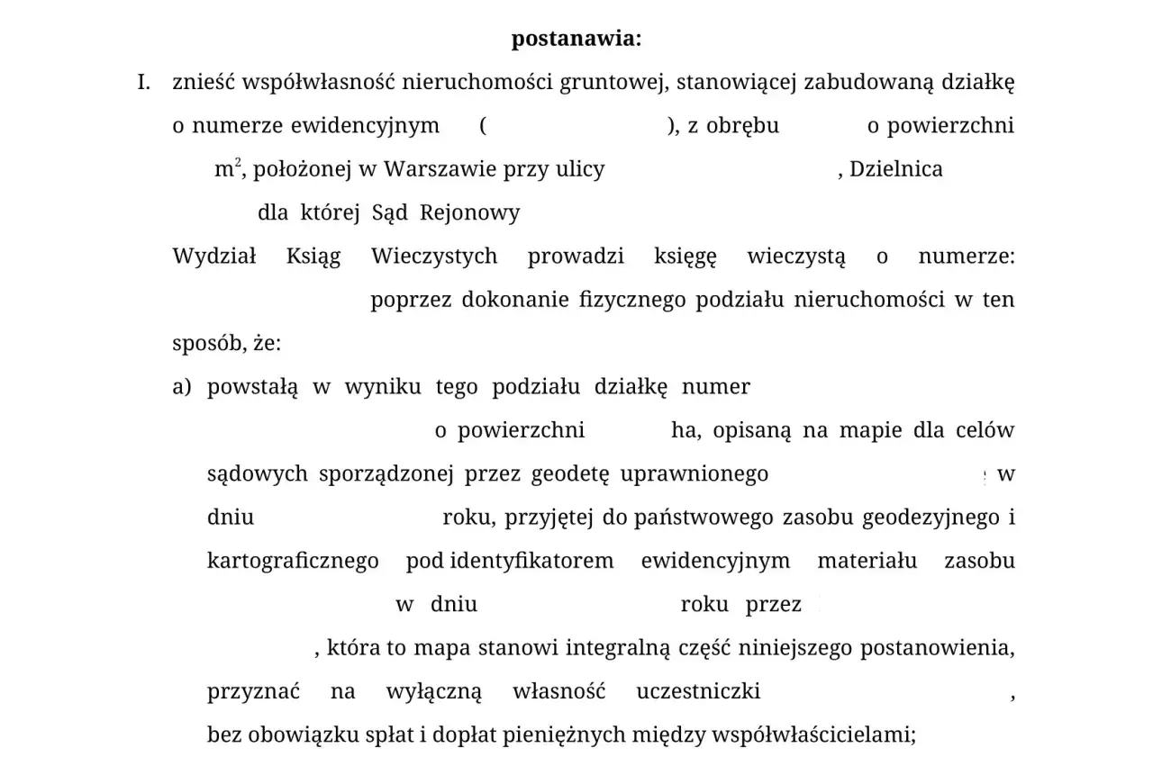 r&oacute;żne sposoby zniesienia wsp&oacute;łwłasności nieruchomości